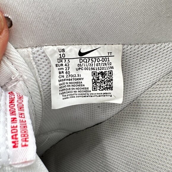 Nike Air Force 1 Women White Essential Light Patent Leather Ore Sneaker 10 Shoes - Picture 11 of 12